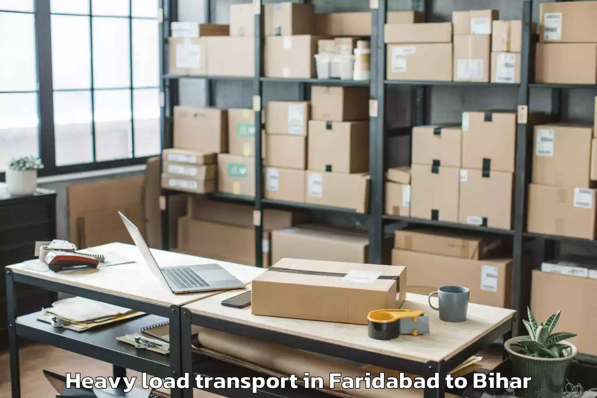 Reliable Faridabad to Lauriya Nandangarh Heavy Load Transport